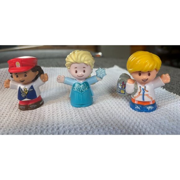 Fisher-Price Little People Figures Set Of 3 Featuring Elsa Astronaut & Conductor - Picture 1 of 4